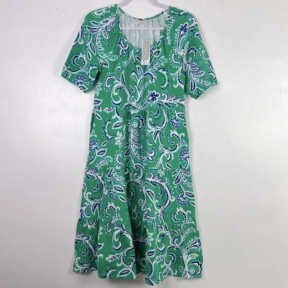 Soft Surroundings New‎ Women’s Small Petite Stretchy Pockets  llana Midi Dress
